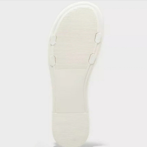 NWT. Dove Cut Out Slide Sandals Shade & Shore. White 9 Slip On, Open Toe,Sliders - Picture 2 of 3